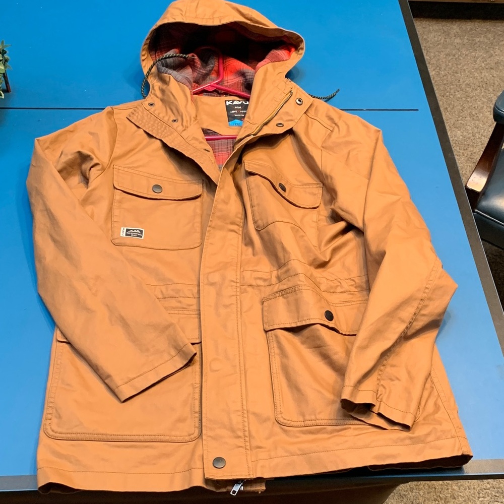 Kavu Men's canvas jacket with Plaid Lining